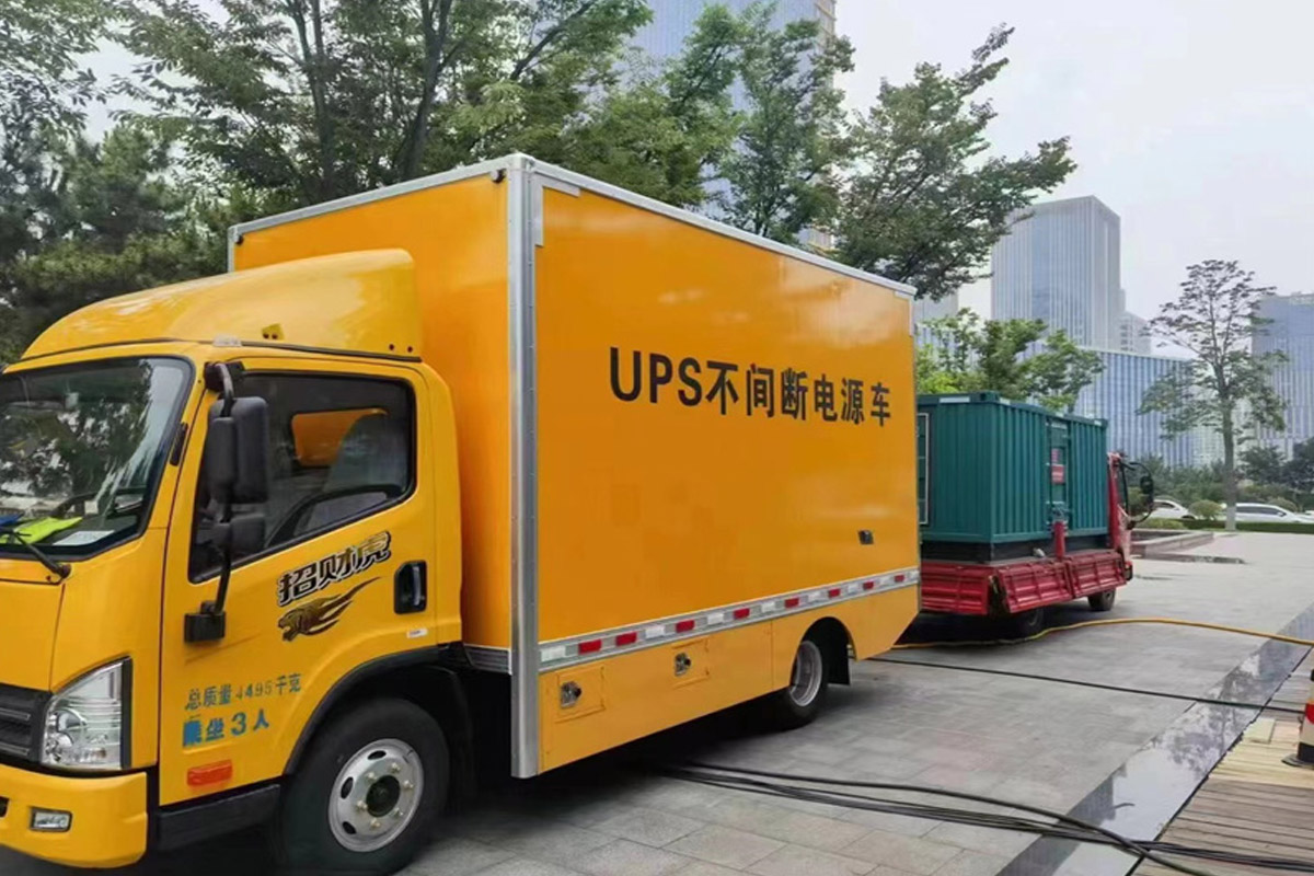 商城发电机租赁施工现场